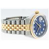 Image 6 : Rolex Mens 2 Tone Blue Diamond 36MM Oyster Perpetual Datejust Wristwatch