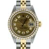Image 3 : Rolex Ladies Quickset 2 Tone Champagne 1 ctw YG Diamond Oyster Perpetual Datejus