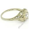 Image 8 : Antique Art Deco 18kt White Gold 0.42 ctw European Diamond Filigree Ring