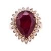 Image 2 : 9.44 ctw Ruby And Diamond Ring - 14KT Rose Gold