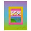 Image 2 : Umbrella Man with Rainbow Sky on Blends by Peter Max