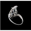 Image 3 : 4.46 ctw Aquamarine and Diamond Ring - 14KT White Gold
