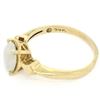 Image 6 : Vintage 14K Yellow Gold 0.65 ctw Petite Oval Cabochon Opal Solitaire Ring Size 6