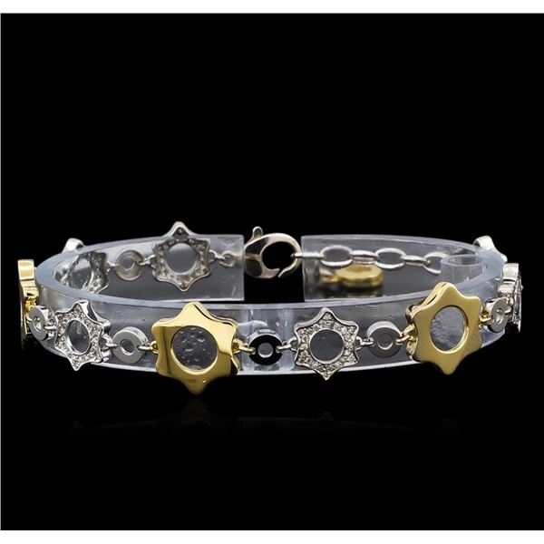 0.70 ctw Diamond Bracelet - 14KT Two-Tone Gold