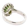 Image 3 : 2.92 ctw Oval Mixed Green Tourmaline And Round Brilliant Cut Diamond Ring - 14KT