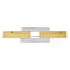 Image 1 : Albadoro Italian 18K Yellow White Gold Unique Geometric Polished Bar Brooch Pin
