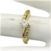 Image 2 : 14k Solid Yellow Gold 0.40 ctw Round Brilliant Diamond Solitaire Engagement Ring