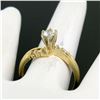 Image 3 : 14k Solid Yellow Gold 0.40 ctw Round Brilliant Diamond Solitaire Engagement Ring