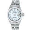 Image 4 : Rolex Ladies Stainless Steel Mother Of Pearl Oyster Perpetual Datejust Wristwatc