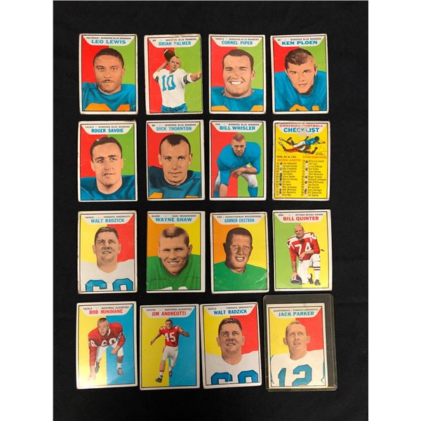 1965 TOPPS CFL FOOTBALL CARD LOT