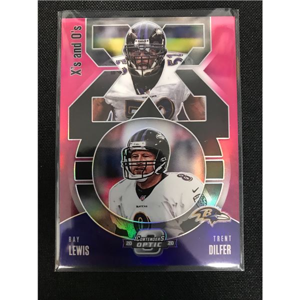 2020 OPTIC CONTENDERS FOOTBALL X's and O's RAY LEWIS/ TRENT DILFER