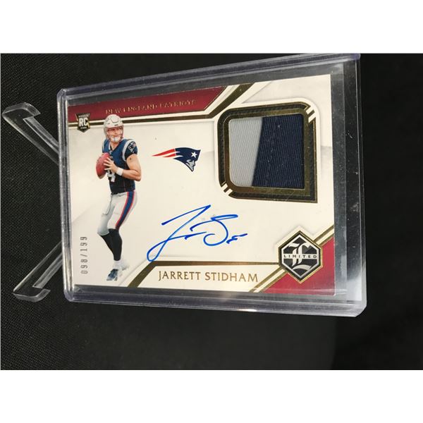 2019 PANINI LIMITED FOOTBALL #122 JARRETT STIDHAM AUTO PATCH 98/199