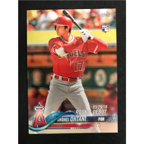 2018 TOPPS UPDATE #US285 SHOHEI OHTANI ROOKIE DEBUT RC