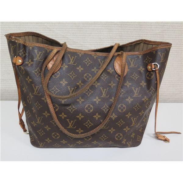 Authentic Louis Vuitton Paris Logo Tote Bag w/ Hook Close & Shoulder Straps