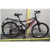 Image 1 : Hyper Black Men's Full Suspension Mountain Bike w/ Back & Board Racks