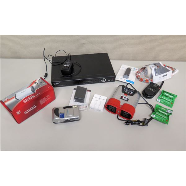 Radio Shack Power Inverter, Black & Decker Dual Inverter, CIB Digital Recorder, etc