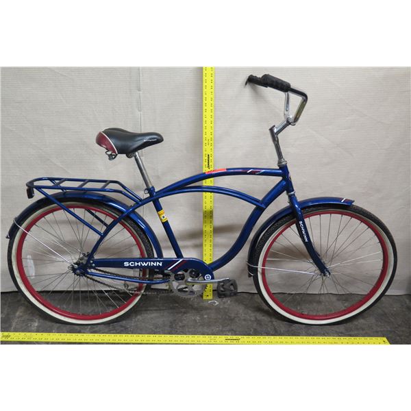 Schwinn Delmar Men's Blue Road Bike w/ Fenders & Back Rack