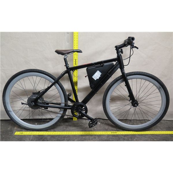 Men's Black Electric Power Bike w/ Lithium Ion Battery (Panasonic Cell)