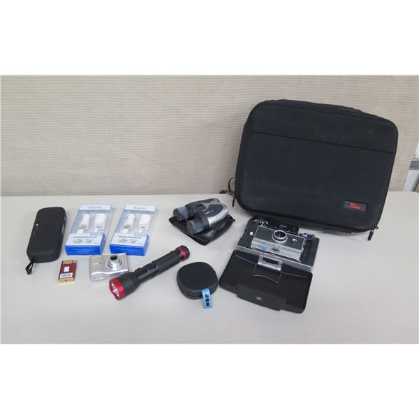 Qty 2 ZGear Charging Kits, Olympus Digital & Vintage Polaroid Camera, Flashlight, etc
