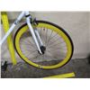 Image 3 : MSC Men's White Racing Bike w/ Yellow Origin8 Tires