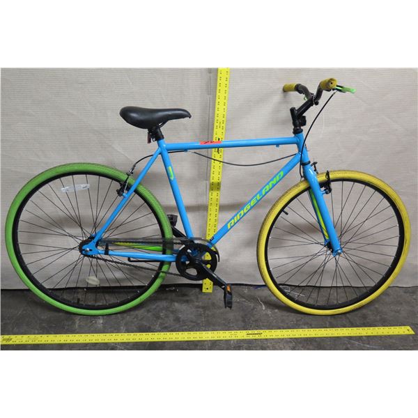 Kent Ridgeland Geometry Men's Blue Road Hybrid Bike w/ Yellow Tires