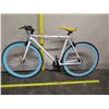 Image 11 : Pure Fix Cycles Men's White Bike w/ Blue Tires