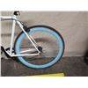 Image 12 : Pure Fix Cycles Men's White Bike w/ Blue Tires