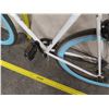 Image 14 : Pure Fix Cycles Men's White Bike w/ Blue Tires