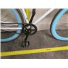 Image 7 : Pure Fix Cycles Men's White Bike w/ Blue Tires