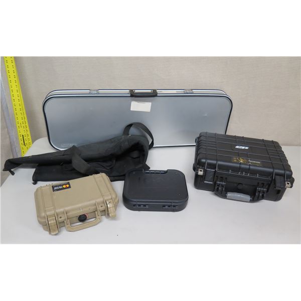 Qty 5 Hard & Soft Padded Cases: Pelican 1170, Sportsman 03, etc