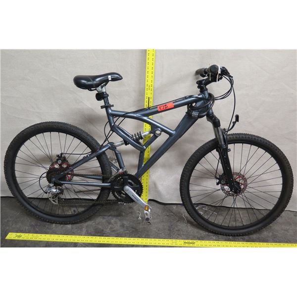 K2Bike Men's Gray Mountain Bike w/ Full Suspension