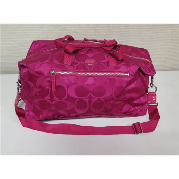 Coach Pink Duffle Bag w/ Removable Shoulder Strap