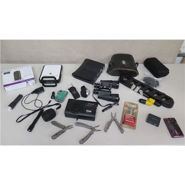 Misc Electronics: Binoculars, Cameras, Motorola Radios, Netgear Modem, etc