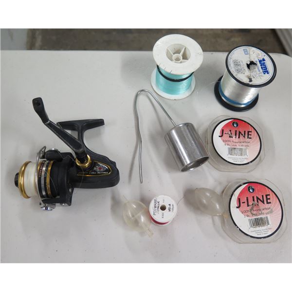 J-ball Bearings Fishing Reel & 4 Coils Fluorocarbon J-Line Sugi