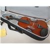Image 2 : Wooden 4 String Violin & Bow in Hard Case