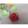 Image 2 : Qty 11 Décor Items: Wooden Bowls & Condiment/Soap Bowls: Leaf, Anthurium, etc