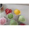 Image 3 : Qty 11 Décor Items: Wooden Bowls & Condiment/Soap Bowls: Leaf, Anthurium, etc