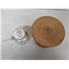 Image 3 : Asian Tea Pot w/ Dragon Design & Lid w/ Maker's Mark & Woven Basket