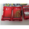 Image 2 : Qty 2 Red Helix Drill Bit Sets, Screwdriver Set & Milwaukee 16' Magnetic Tape