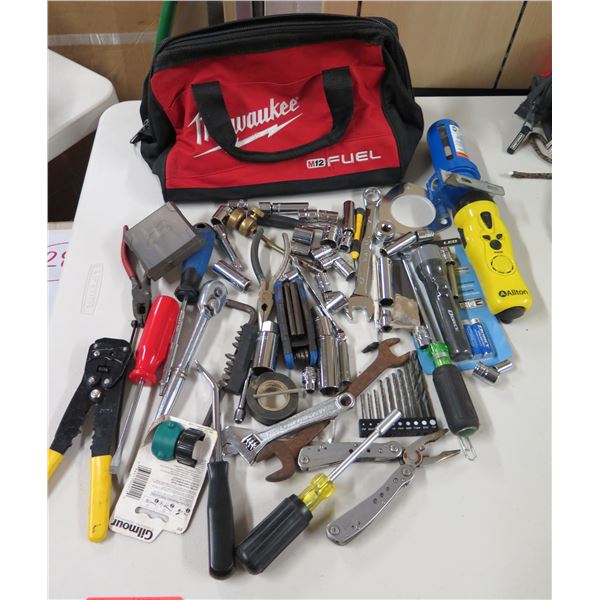 Misc Tools: Allton Alarm, Dorcy Flashlight, Ratchets & Sockets in Soft Case