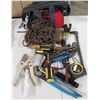 Image 1 : Misc Tools: Screwdrivers, Stanley 30' Magnetic Tape, Rope, etc in Soft Case