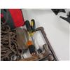 Image 2 : Misc Tools: Screwdrivers, Stanley 30' Magnetic Tape, Rope, etc in Soft Case