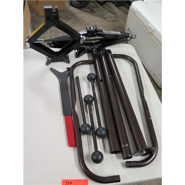 Qty 2 Scissor Jacks & Misc Attachments