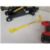 Image 4 : Black & Decker Drill Driver, Black Jack 2 Ton Floor Jack, Stanley Pry Bar, etc