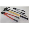 Image 1 : Qty 2 Wire Cutters, Sledge Hammer & Pry Bar