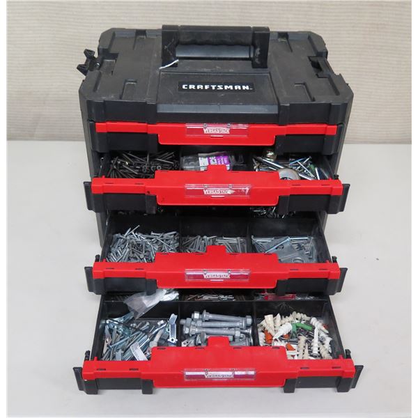 Craftsman VersaStack 4 Drawer Tool Box & Contents: Screws, Nails, Washers, etc