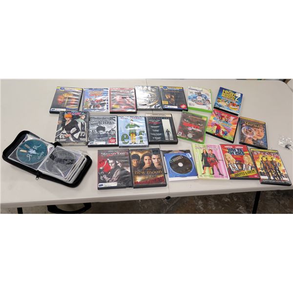 DVD/CD Holder w/ Movies: Harry Potter, The Assault Series, Lord of the Rings, etc