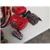 Image 2 : Car Battery Jumper Cables, Floor Jack, 2 Milwaukee M12 Chargers, Knives, etc