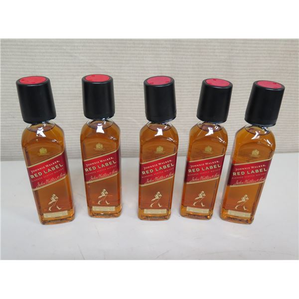 Qty 5 Johnnie Walker Red Label Scotch Bottles (Must be at least 21 years old - ID will be checked)