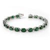 Image 1 : OVERSTOCK 16.25ctw EMERALD LADIES TENNIS BRACELET GOLD